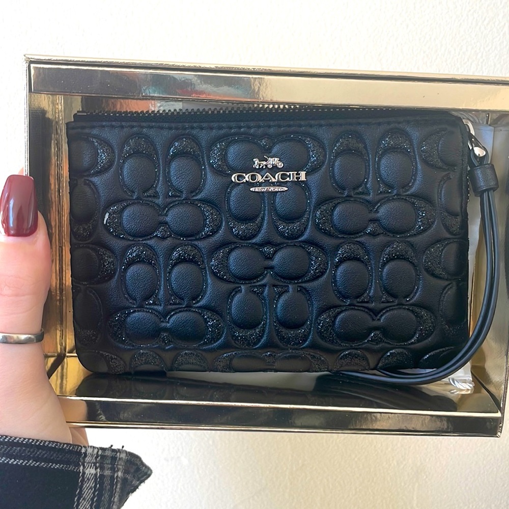 Black Coach Wristlet